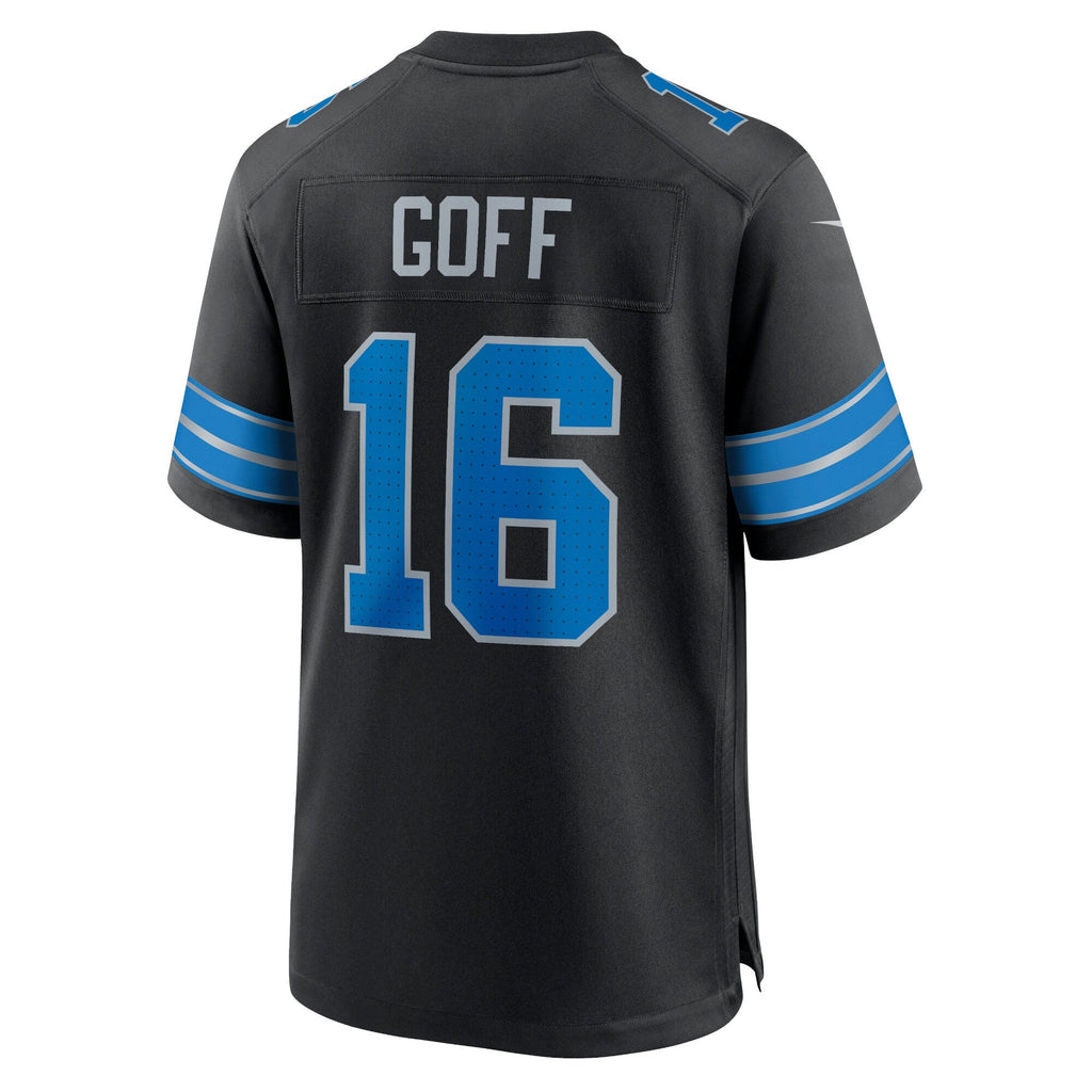 Detroit Lions Jared Goff Black 2nd Alternate Game Jersey product image 4, provided for visual reference and product detail