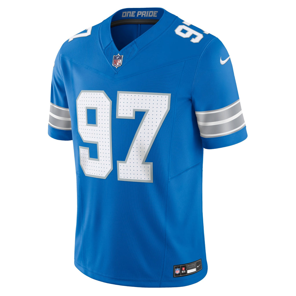 Detroit Lions Aidan Hutchinson Blue Team Vapor F.U.S.E. Limited Jersey product image 3, provided for visual reference and