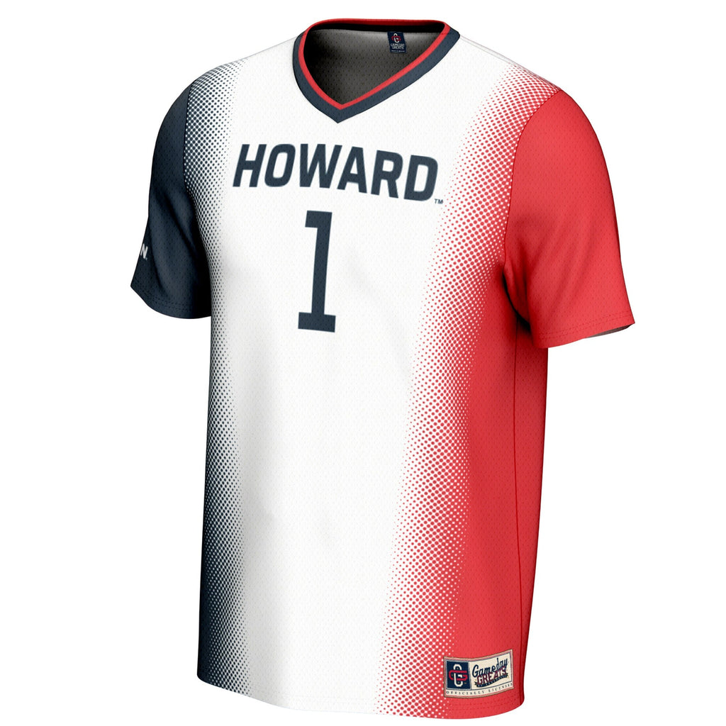 Howard Bison Lightweight Collegiate Soccer Fashion Jersey - White product image 3, provided for visual reference and product