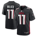 Atlanta Falcons Jalon Walker Black Team Game Jersey product image 1, provided for visual reference and product detail review
