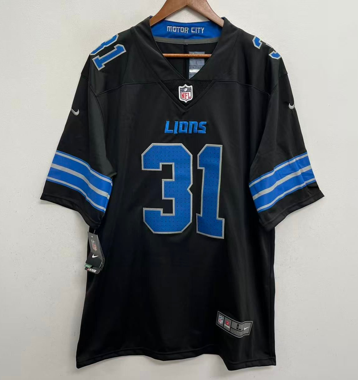 Kerby Joseph Detroit Lions Official NFL Nike Jersey Black product image 2