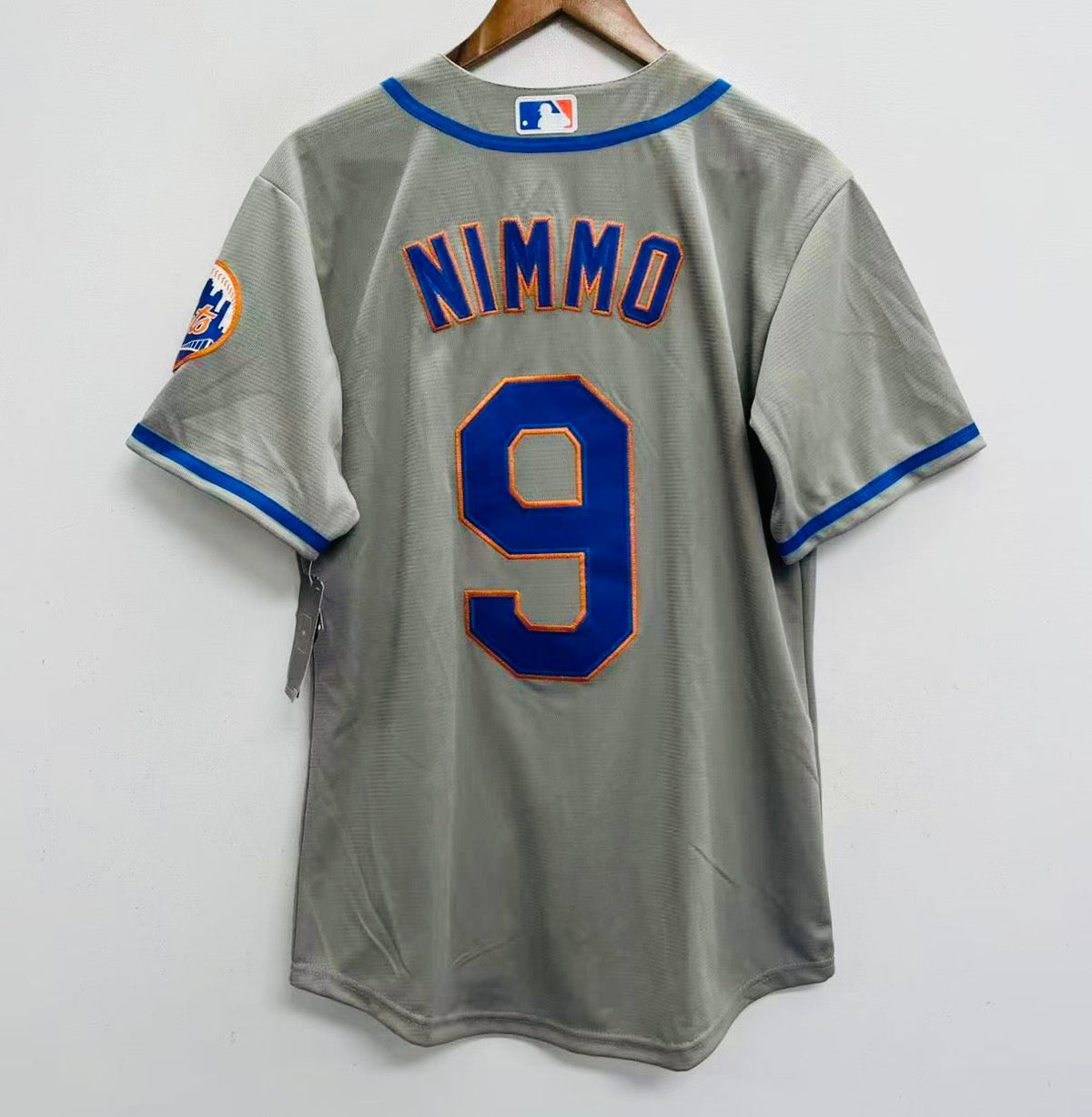Brandon Nimmo New York Mets Official MLB Nike Jersey Gray product image 1