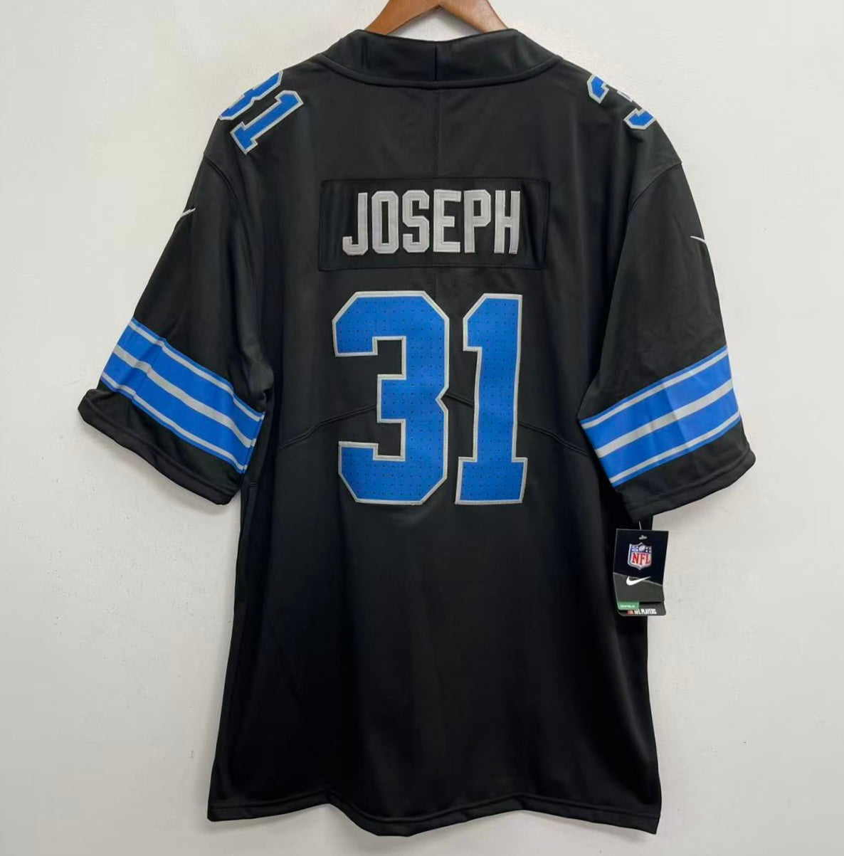 Kerby Joseph Detroit Lions Official NFL Nike Jersey Black product image 1