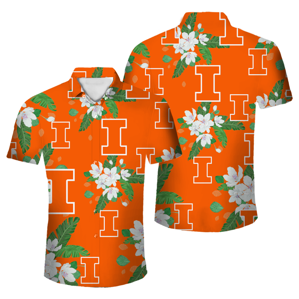 Illinois Fighting Illini Official NCAA Floral Palm shirt product image 1