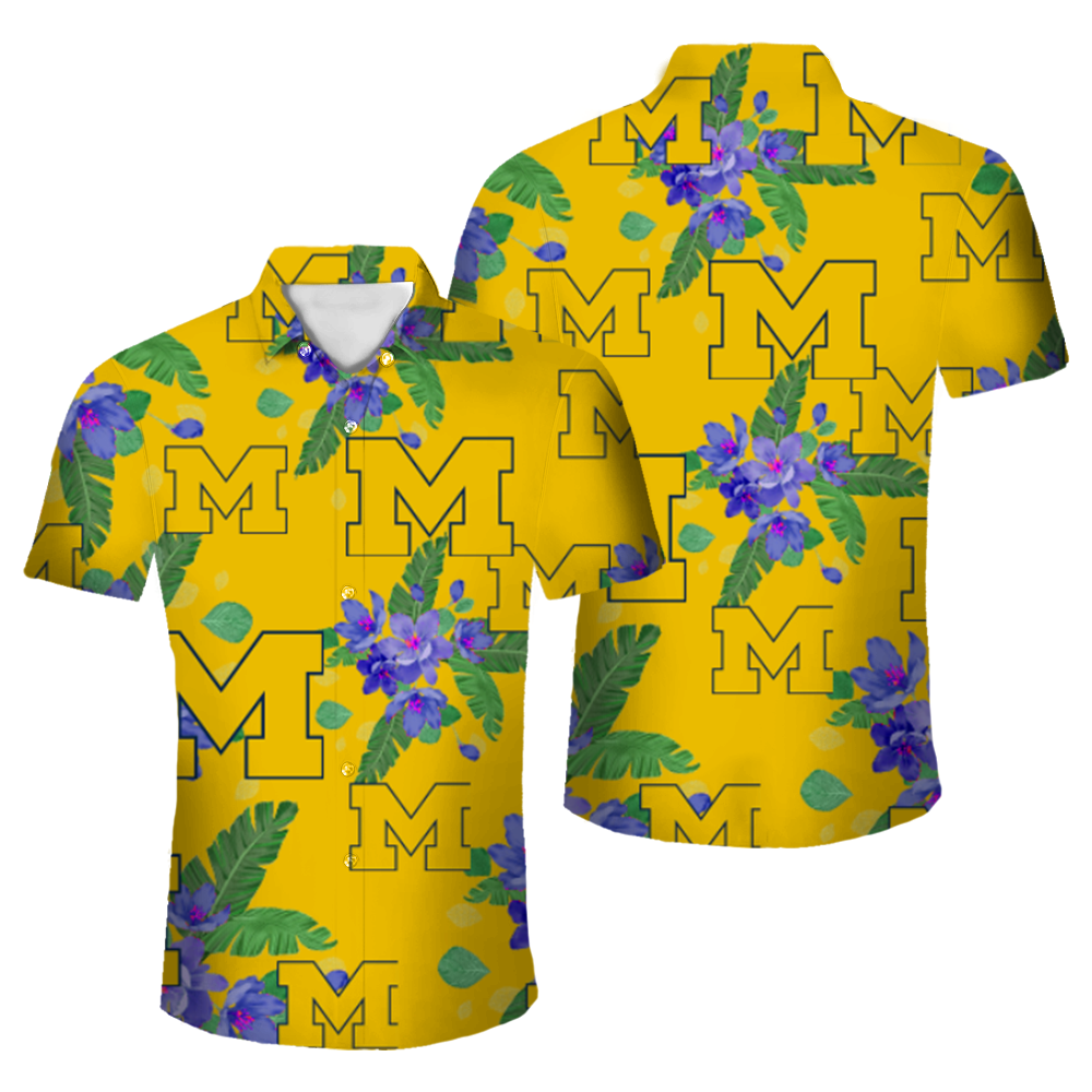 Michigan Wolverines Official NCAA Floral Palm shirt product image 1