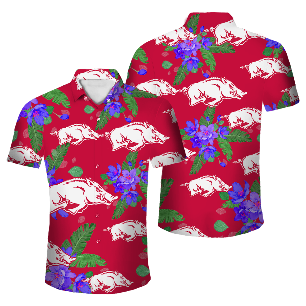 Arkansas Razorbacks Official NCAA Floral Palm shirt product image 1