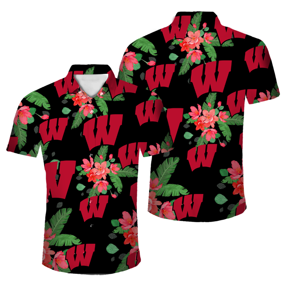 Wisconsin Badgers Official NCAA Floral Palm shirt product image 1