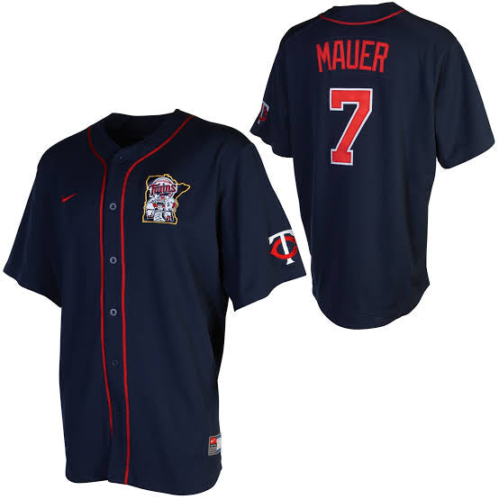 Joe Mauer Minnesota Twins Official MLB Nike Jersey blue product image 1