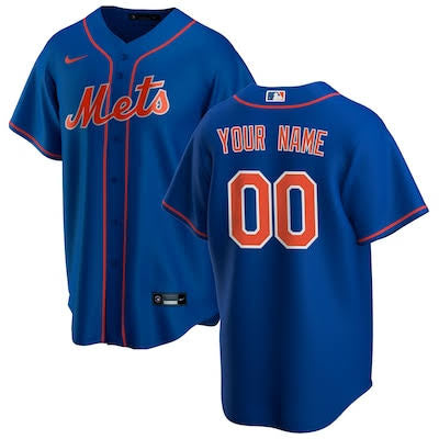 Any Name and Number customized YOUTH New York Mets Official product image 1