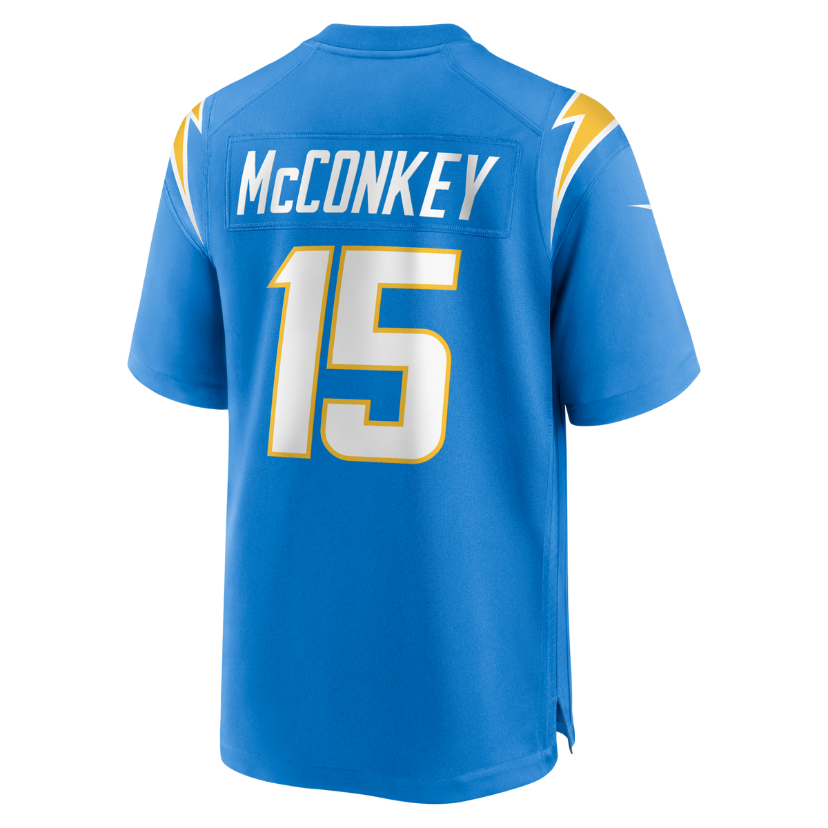 Los Angeles Chargers Ladd McConkey Powder Blue Player Game Jersey product image 3, provided for visual reference and product