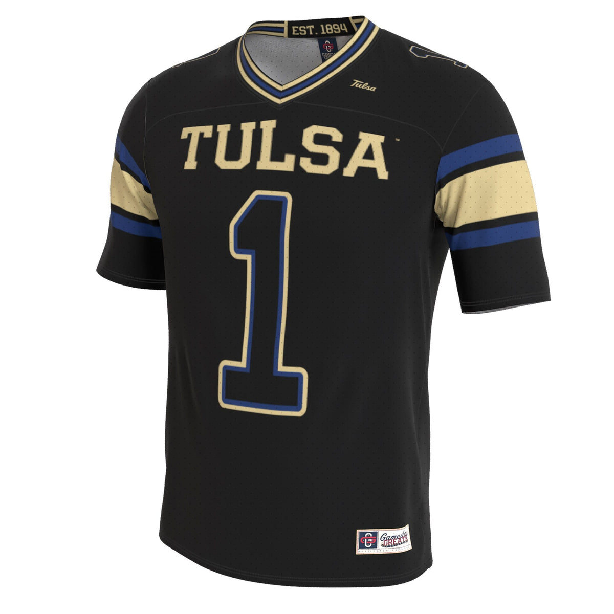 Tulsa Golden Hurricane Lightweight Collegiate Football Blackout Fashion Jersey product image 3, provided for visual