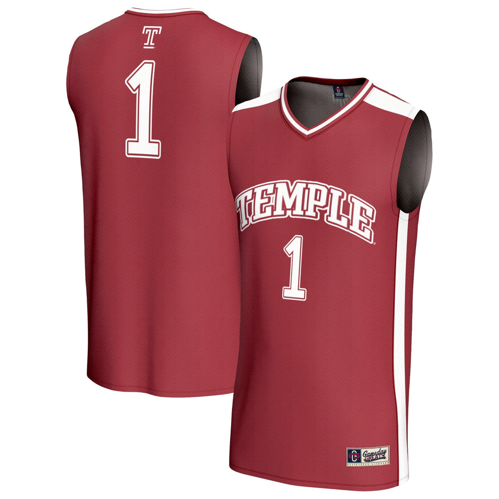 #1 Temple Owls Lightweight Basketball Jersey - Cherry product image 1, provided for visual reference and product detail