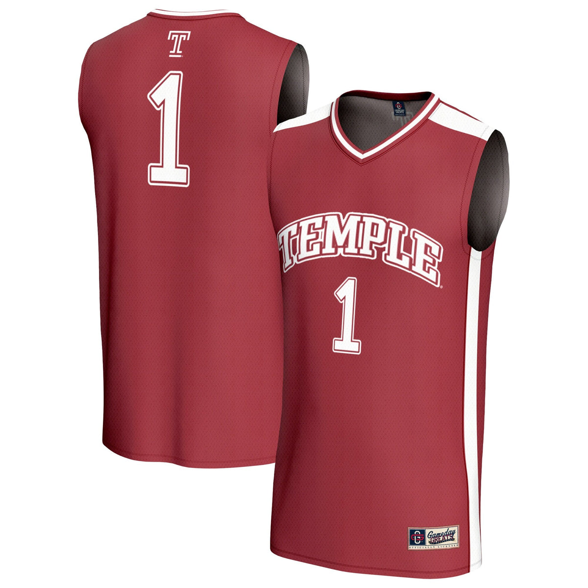 #1 Temple Owls Lightweight Basketball Jersey - Cherry product image 1, provided for visual reference and product detail