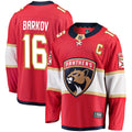 Florida Panthers Aleksander Barkov Red Captain Patch Home Breakaway Jersey product image 1, provided for visual reference