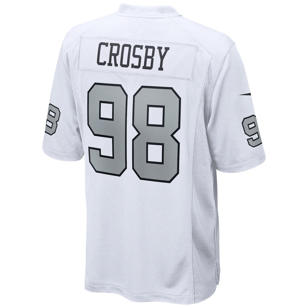 Las Vegas Raiders Maxx Crosby White Alternate Game Jersey product image 4, provided for visual reference and product detail