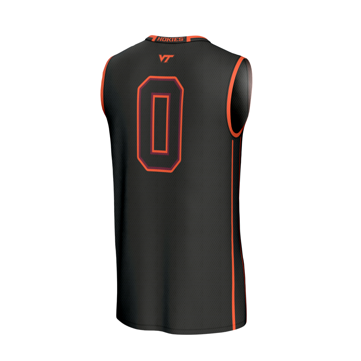 #0 Virginia Tech Hokies Lightweight Collegiate Basketball Fashion Jersey - Black product image 4, provided for visual