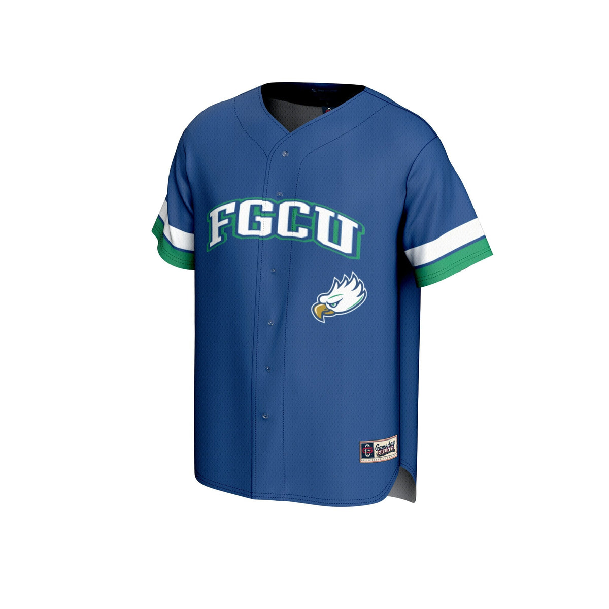 Florida Gulf Coast Eagles Baseball Jersey - Blue product image 3, provided for visual reference and product detail review