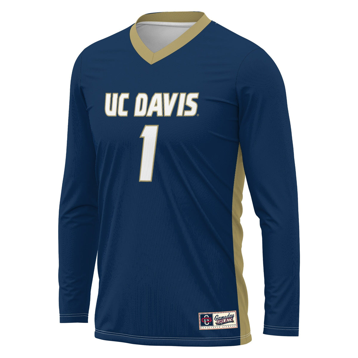 UC Davis Aggies Lightweight Collegiate Volleyball Fashion Jersey - Navy product image 3, provided for visual reference and
