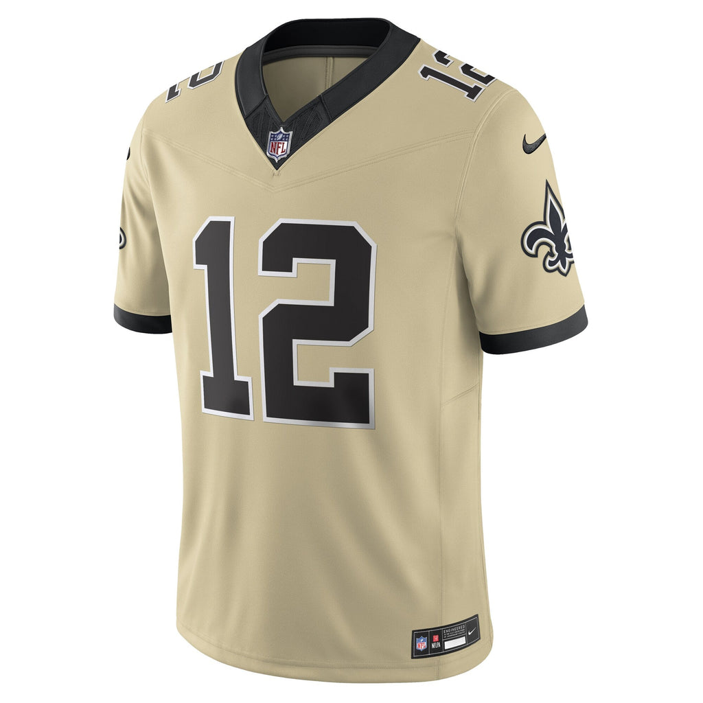 New Orleans Saints Chris Olave Gold Alternate Gameday Golds Alternate Vapor F.U.S.E. Limited Jersey product image 3,