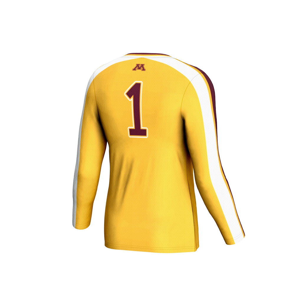 Minnesota Golden Gophers #1 Lightweight Volleyball Fashion Jersey - Gold product image 4, provided for visual reference and