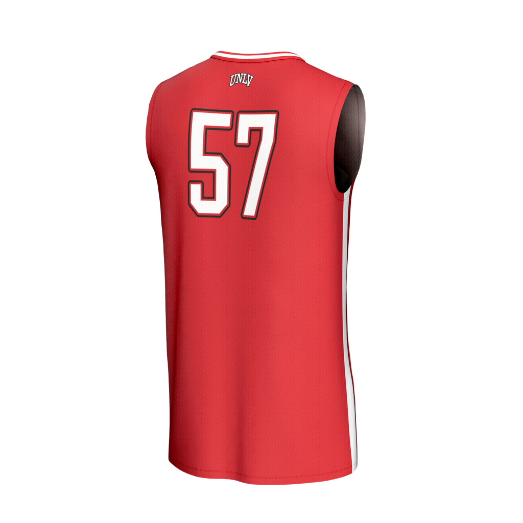 #57 UNLV Rebels Lightweight Collegiate Basketball Fashion Jersey - Cardinal product image 4, provided for visual reference