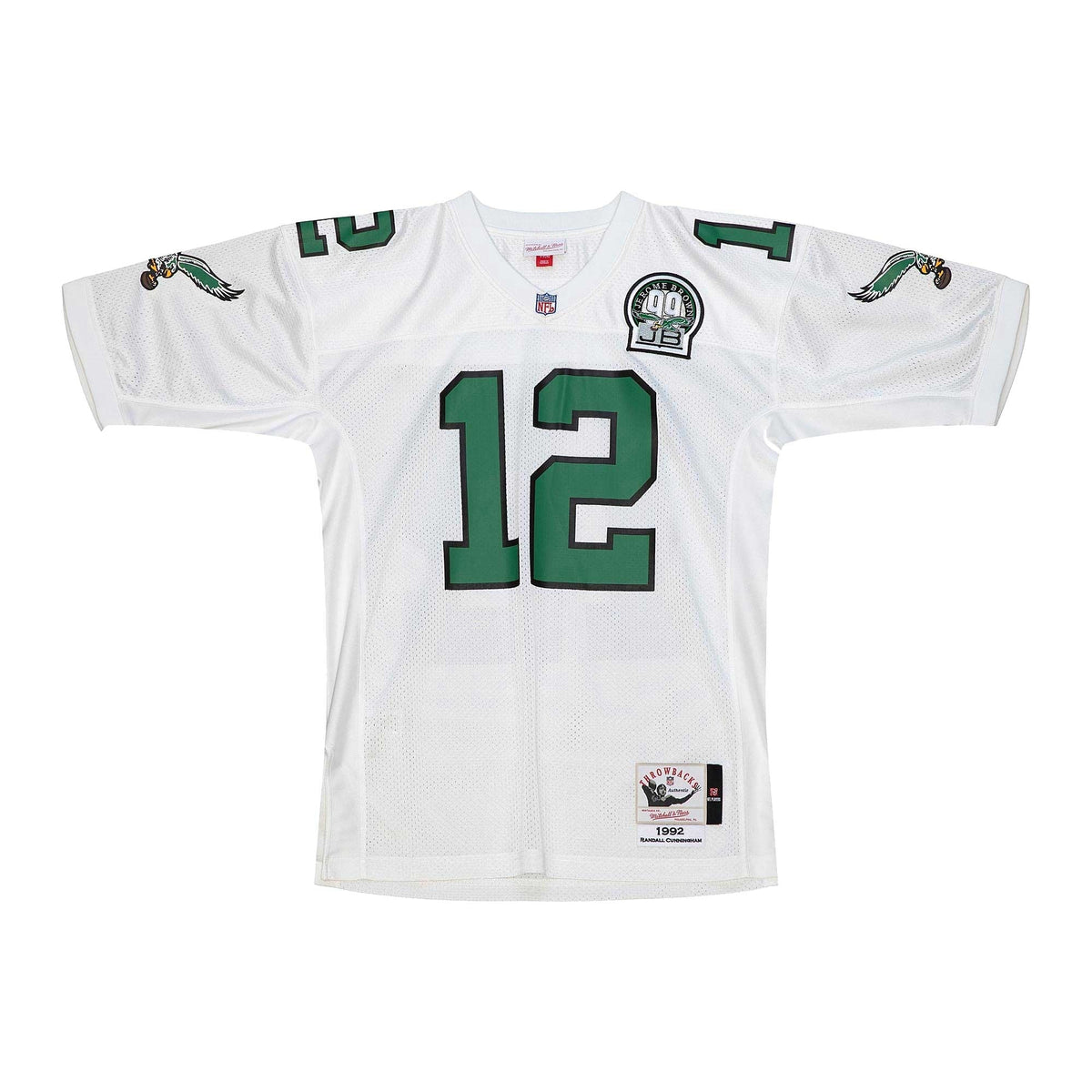 Philadelphia Eagles 1992 Randall Cunningham White Authentic Throwback Retired Player Jersey product image 3, provided for