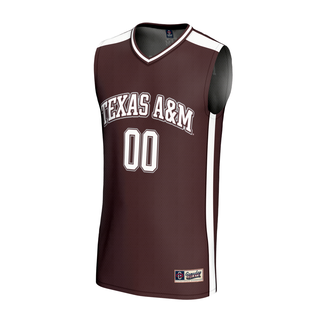 Texas A&M Aggies Lightweight Collegiate Basketball NIL Pick-A-Player Fashion Jersey - Maroon product image 3, provided for