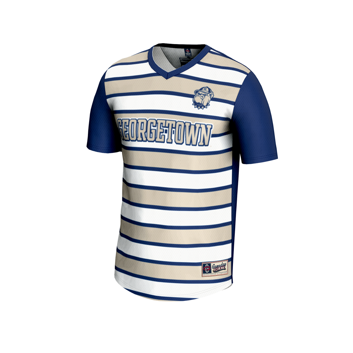 #1 Georgetown Hoyas Lightweight Soccer Fashion Jersey - Navy product image 3, provided for visual reference and product