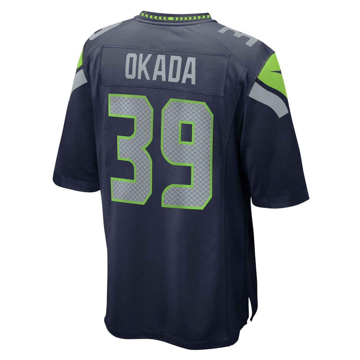 Seattle Seahawks Ty Okada College Navy Team Game Jersey product image 4, provided for visual reference and product detail