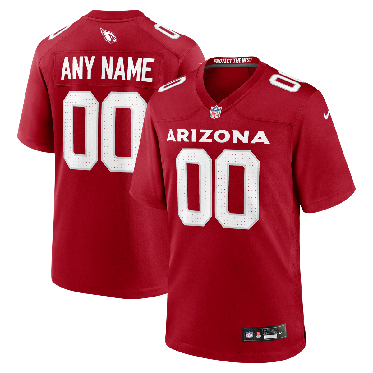 Arizona Cardinals Cardinal Custom Game Jersey product image 2, provided for visual reference and product detail review