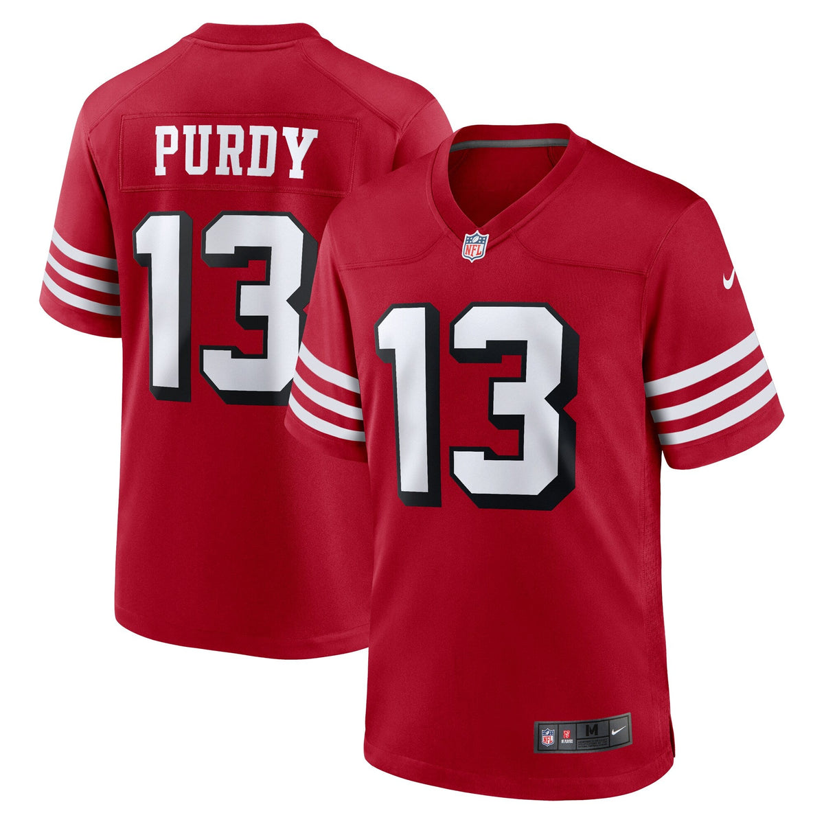San Francisco 49ers Brock Purdy Scarlet Alternate Game Player Jersey for Men product image 2, provided for visual reference