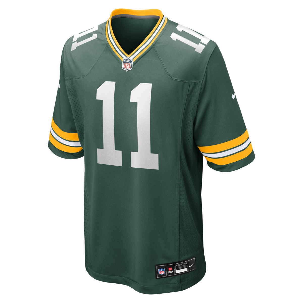 Green Bay Packers Jayden Reed Green Game Jersey product image 2, provided for visual reference and product detail review