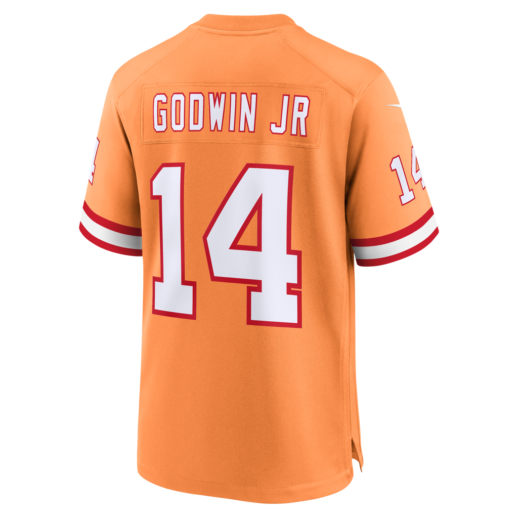 Tampa Bay Buccaneers Chris Godwin Jr. Orange Alternate Game Player Jersey product image 3, provided for visual reference and