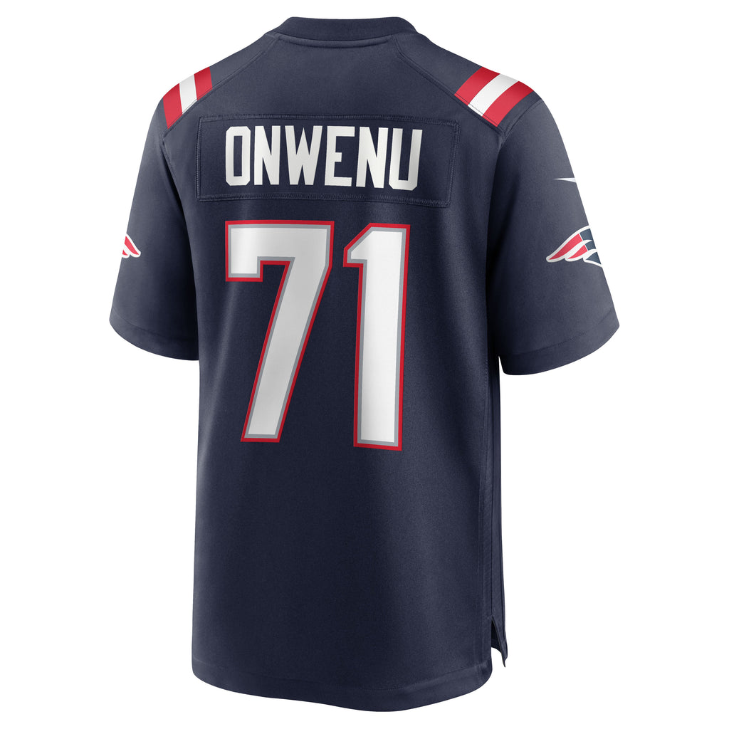 New England Patriots Mike Onwenu Navy Team Game Jersey product image 4, provided for visual reference and product detail