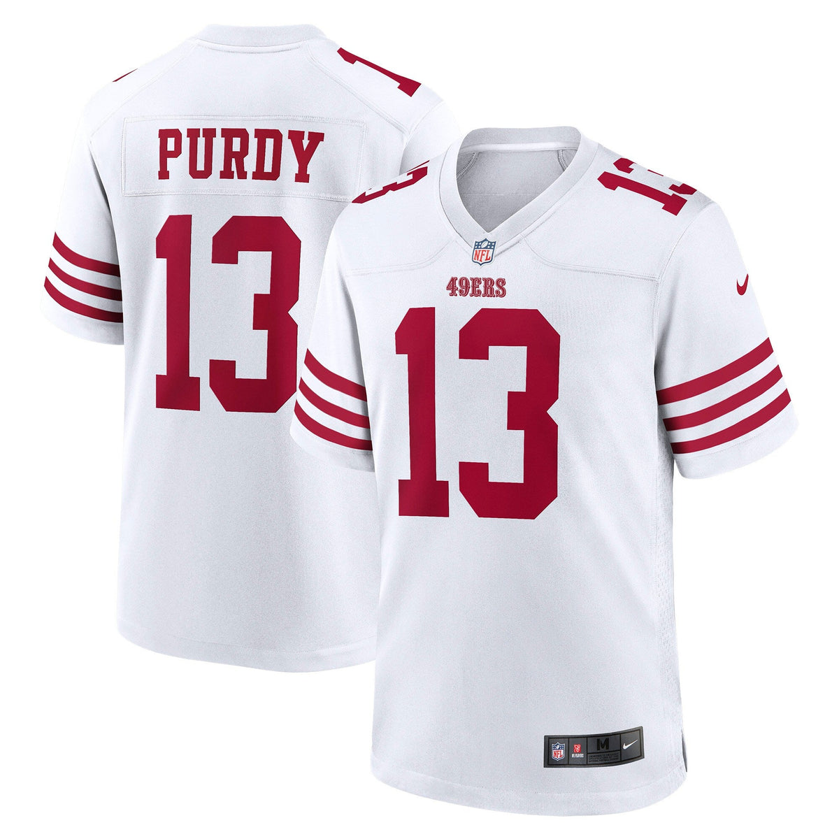 San Francisco 49ers Brock Purdy White Game Player Jersey product image 2, provided for visual reference and product detail