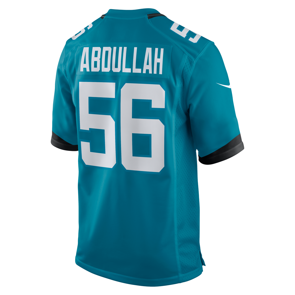 Jacksonville Jaguars Yasir Abdullah Teal Team Game Jersey product image 3, provided for visual reference and product detail