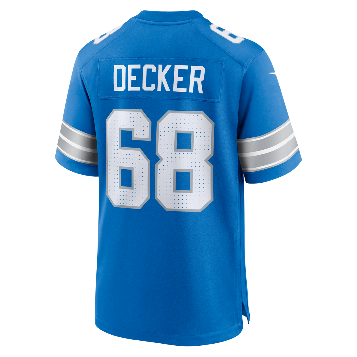 Detroit Lions Taylor Decker Blue Team Game Jersey product image 3, provided for visual reference and product detail review