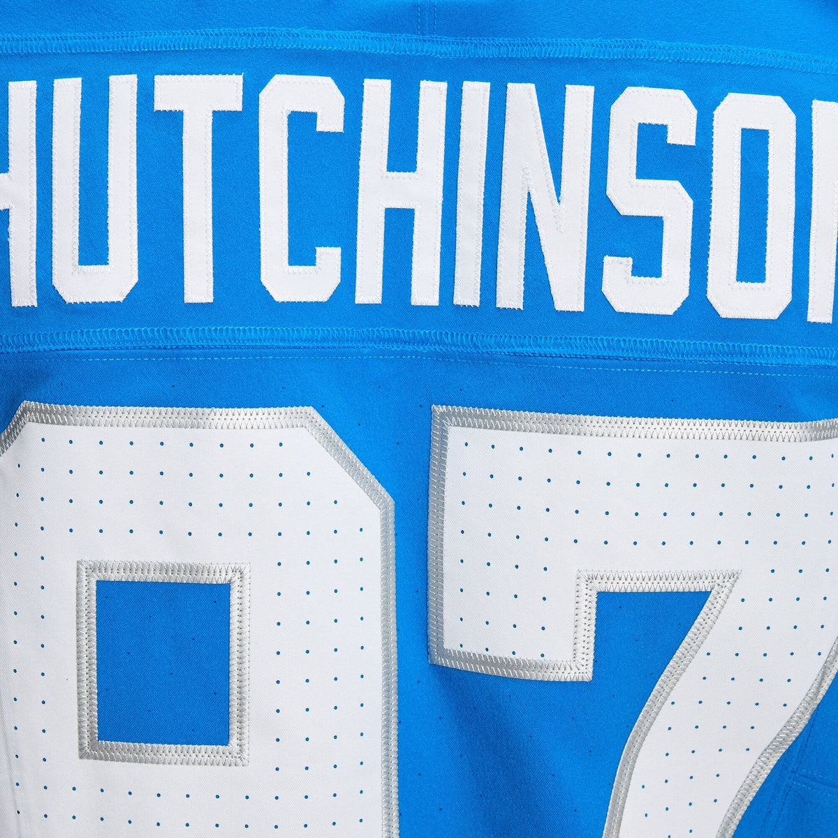 Detroit Lions Aidan Hutchinson Blue Alternate Vapor F.U.S.E. Elite Jersey product image 5, provided for visual reference and