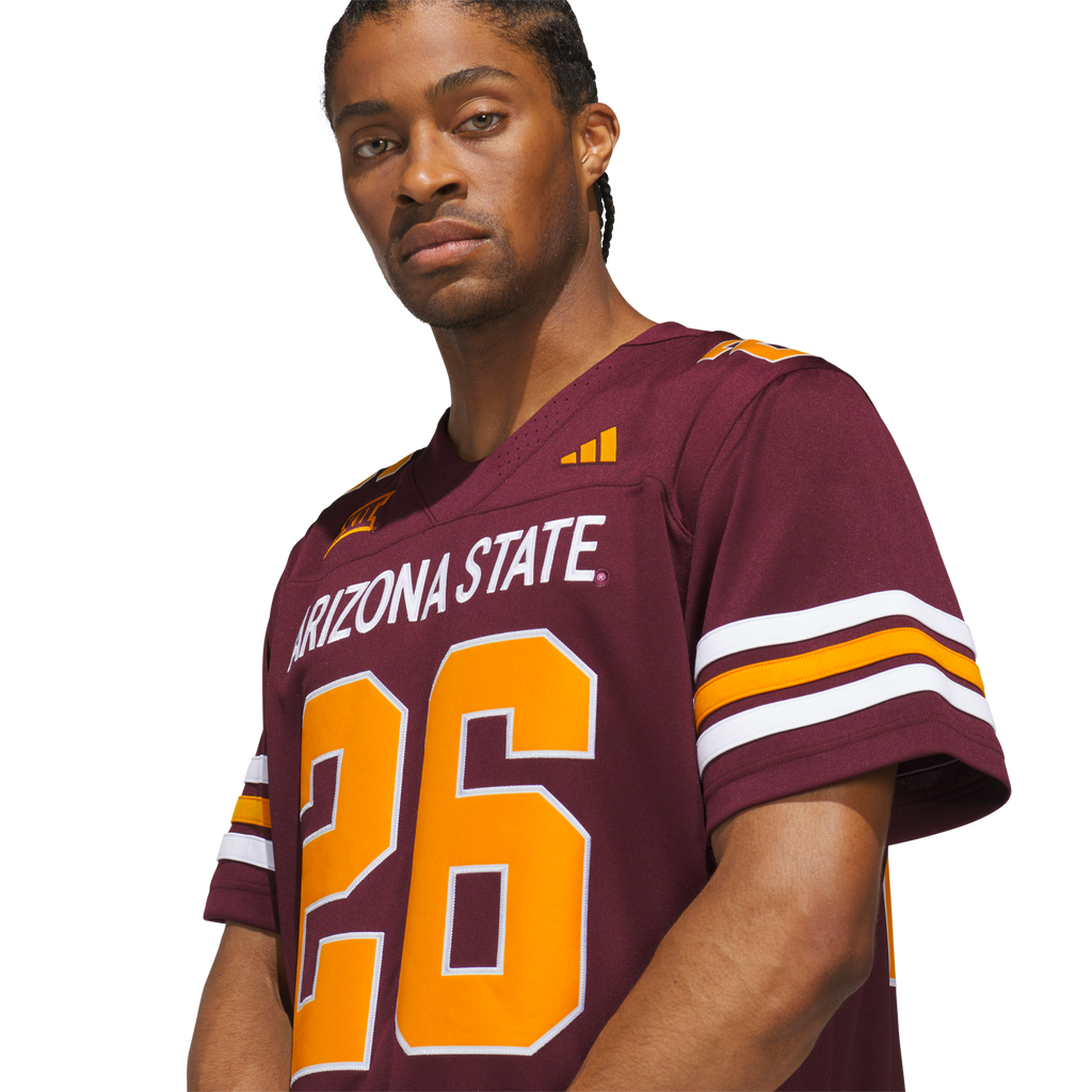 #26 Arizona State Sun Devils Roses & Devils Premier Strategy Jersey - Maroon product image 7, provided for visual reference