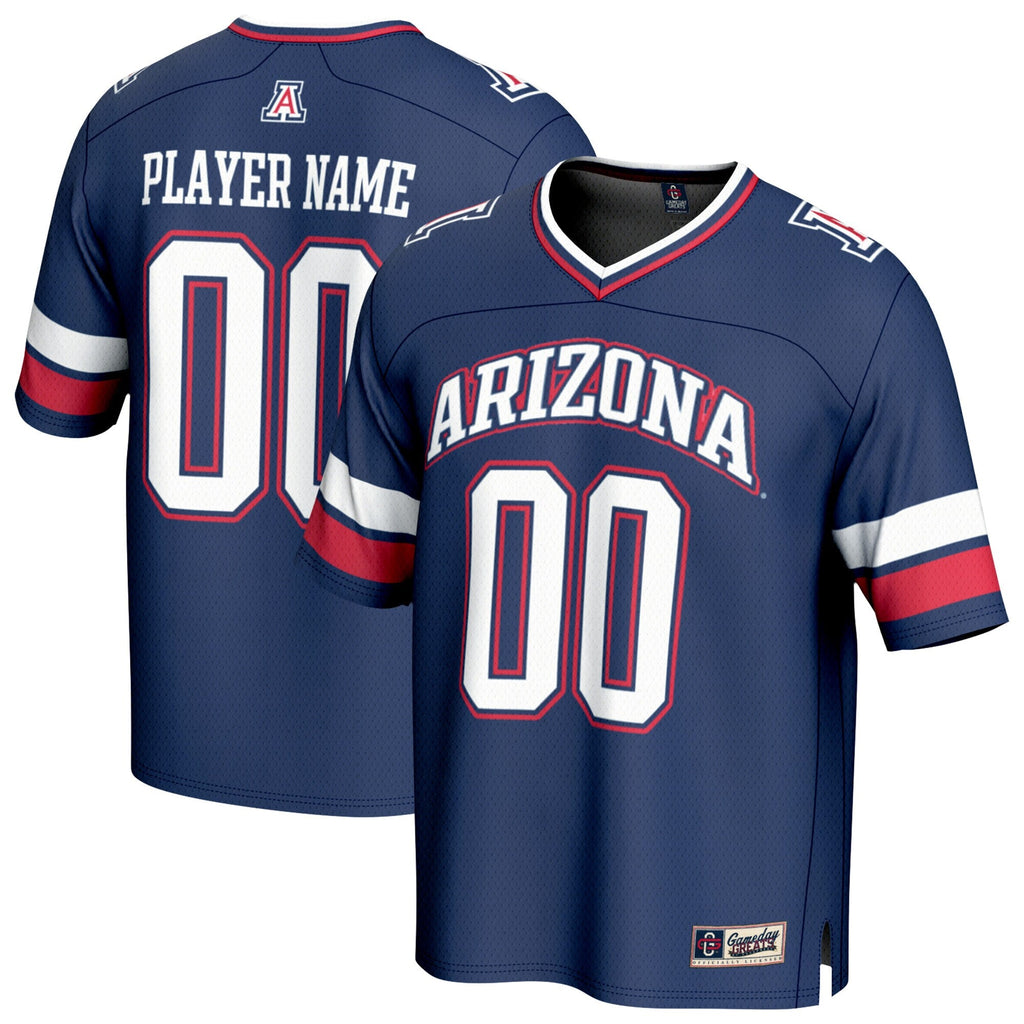 Arizona Wildcats NIL Pick-A-Player Lightweight Collegiate Football Fashion Jersey - Navy product image 2, provided for