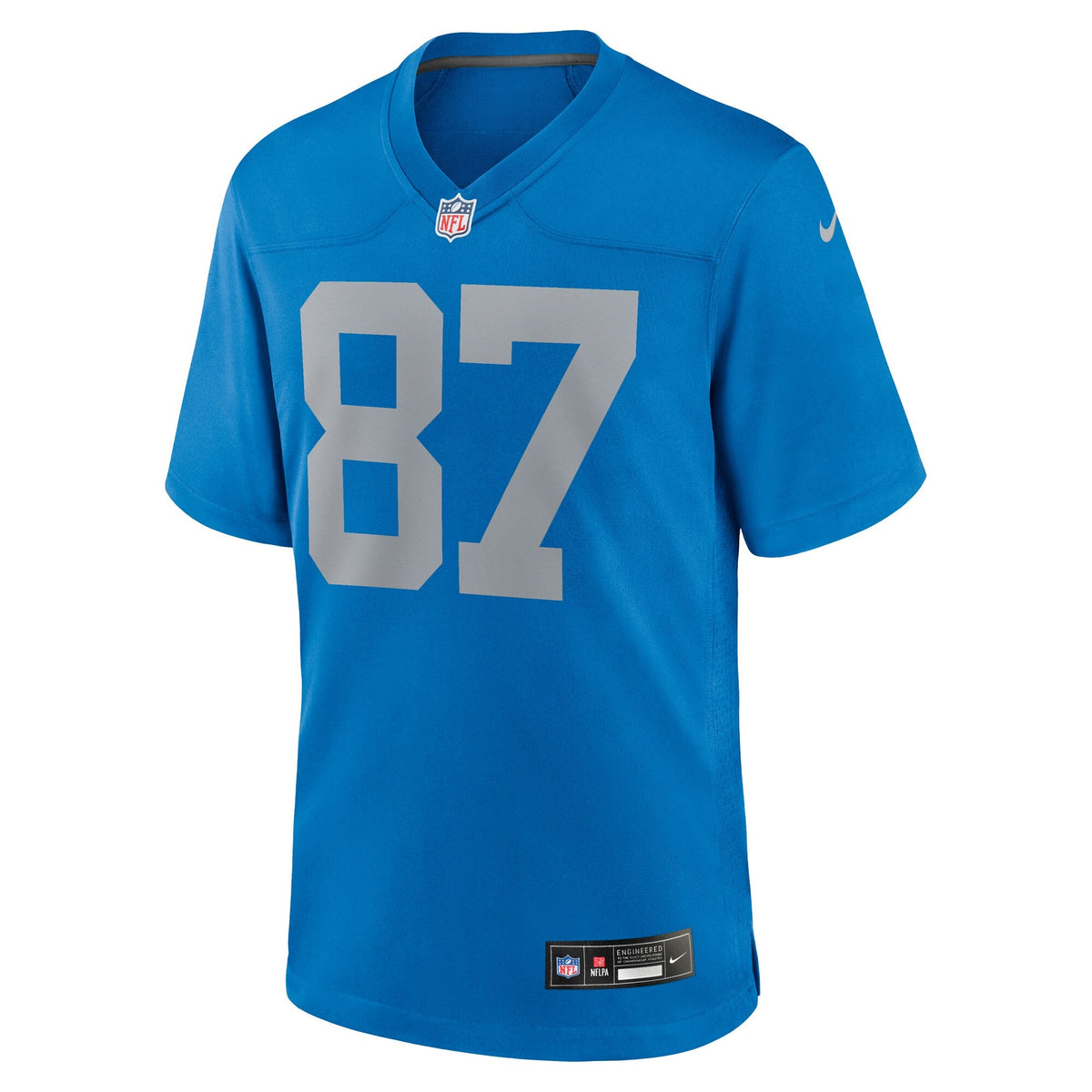 Detroit Lions Sam LaPorta Blue Alternate Game Jersey product image 3, provided for visual reference and product detail review
