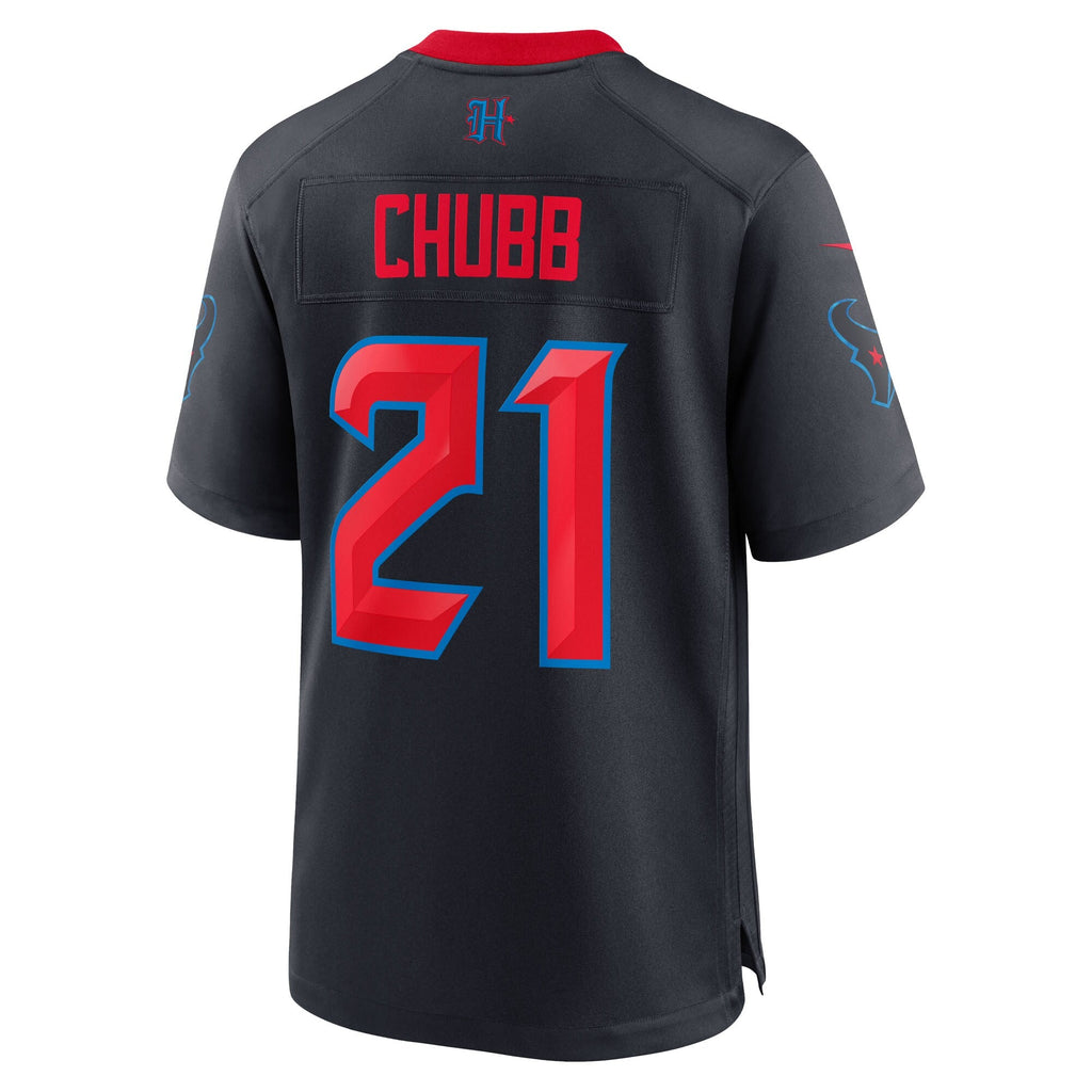 Houston Texans Nick Chubb Navy Alternate 2 Game Jersey product image 4, provided for visual reference and product detail