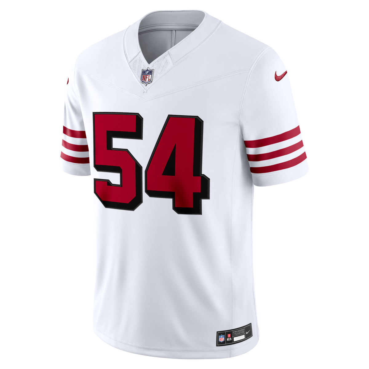 San Francisco 49ers Fred Warner White Alternate Vapor F.U.S.E. Stitched Limited Jersey product image 3, provided for visual