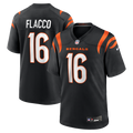 Cincinnati Bengals Joe Flacco Black Team Game Jersey product image 1, provided for visual reference and product detail review