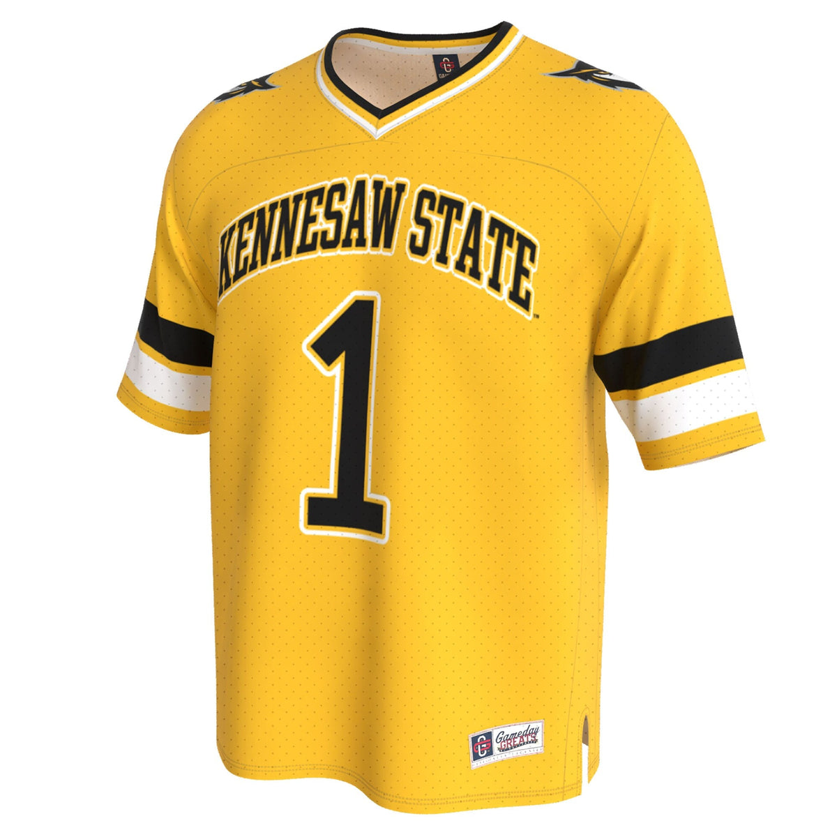 Kennesaw State Owls Lightweight Collegiate Football Fashion Jersey - Gold product image 3, provided for visual reference and
