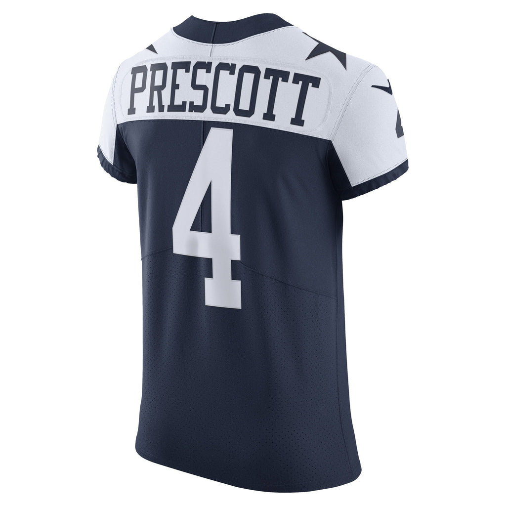Dallas Cowboys Dak Prescott Navy Alternate Vapor Elite Player Jersey product image 4, provided for visual reference and