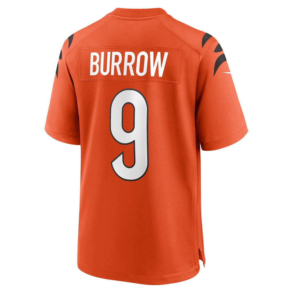 Cincinnati Bengals Joe Burrow Orange Alternate Game Jersey product image 4, provided for visual reference and product detail