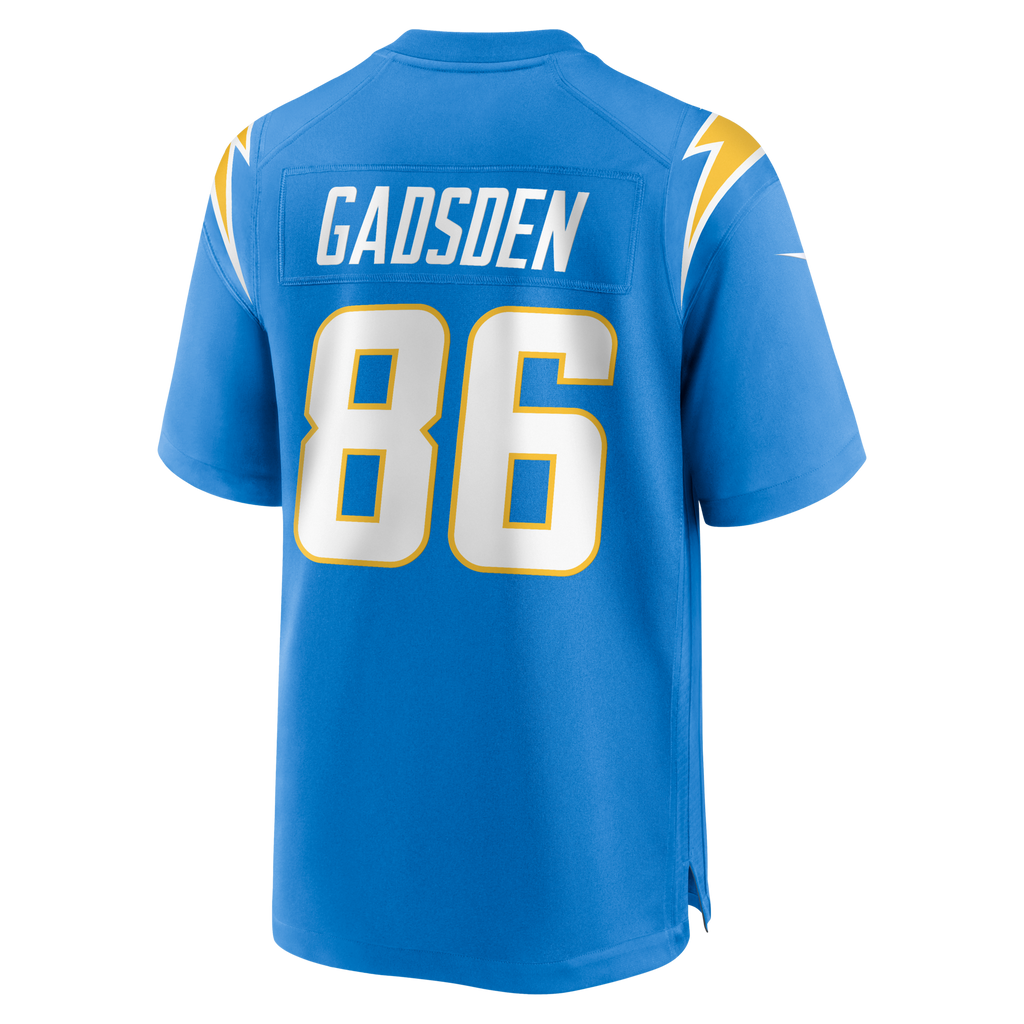 Los Angeles Chargers Oronde Gadsden Powder Blue Team Game Jersey product image 3, provided for visual reference and product