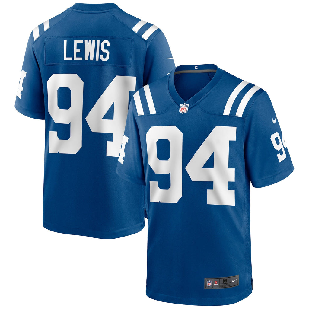 Indianapolis Colts Tyquan Lewis Royal Game Jersey product image 2, provided for visual reference and product detail review