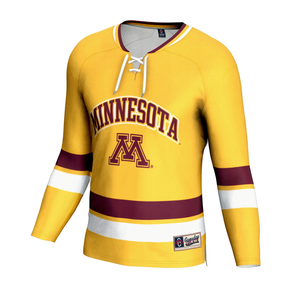 Minnesota Golden Gophers NIL Pick-A-Player Hockey Lightweight Jersey - Gold product image 3, provided for visual reference